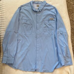 Columbia Sky Blue Button-Up Shirt